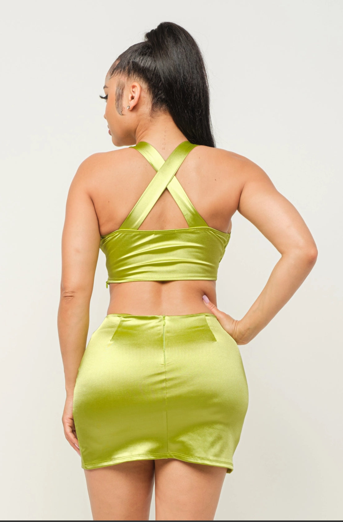 Electric Lime Energy Skirt Set