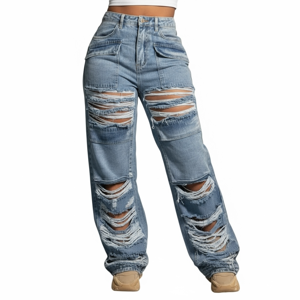 CITY EDGE DISTRESSED JEANS