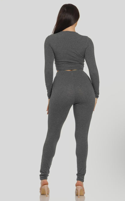 Cut-Out Illusion Leggings Set