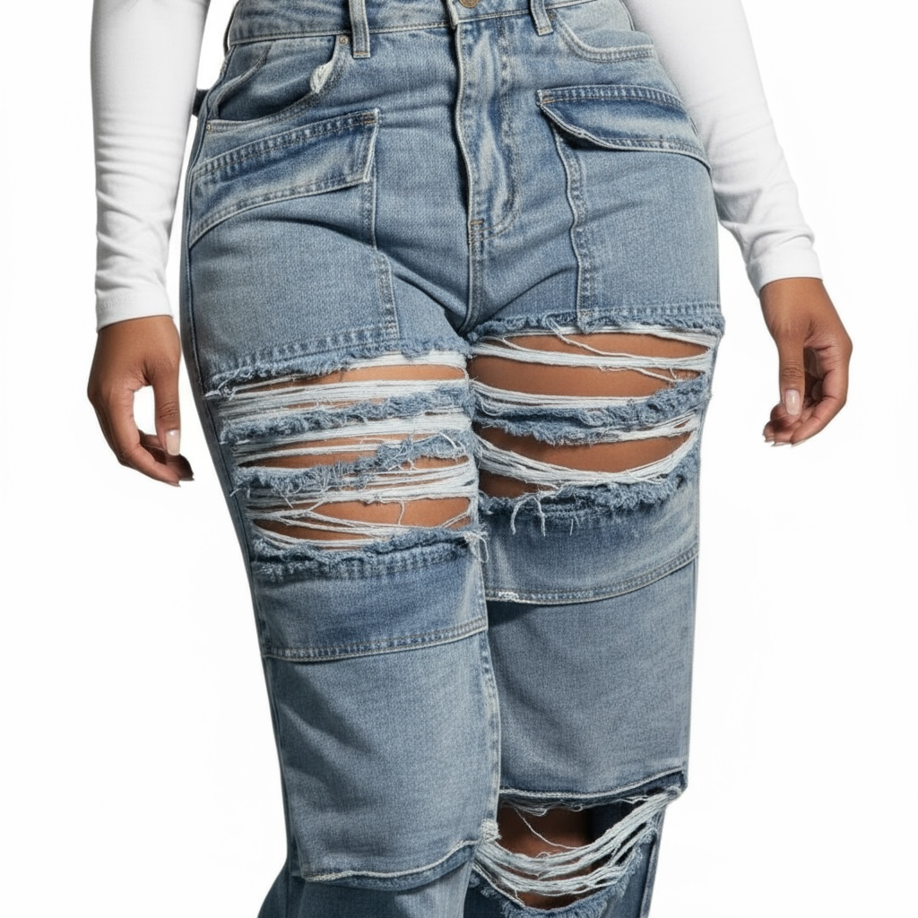 CITY EDGE DISTRESSED JEANS
