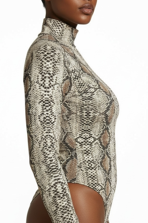 SERPENT NOIR TURTLENECK BODYSUIT