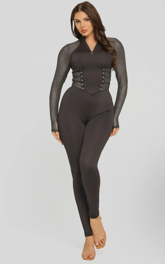 Corset Jumpsuit Illusion Set