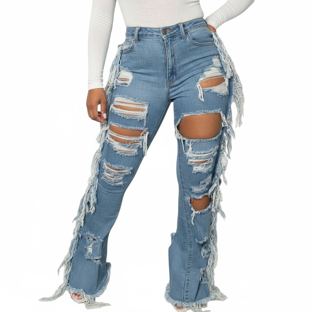 STREET CHIC RIPPED JEANS