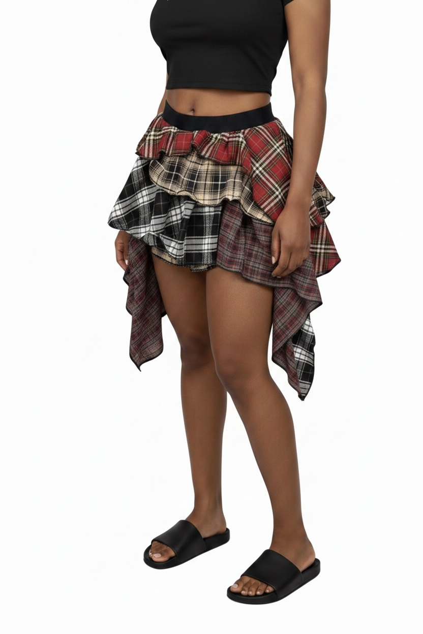 Rebel Patch Wrap Skirt