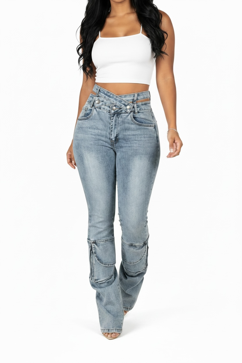 CROSSOVER CURVE JEANS