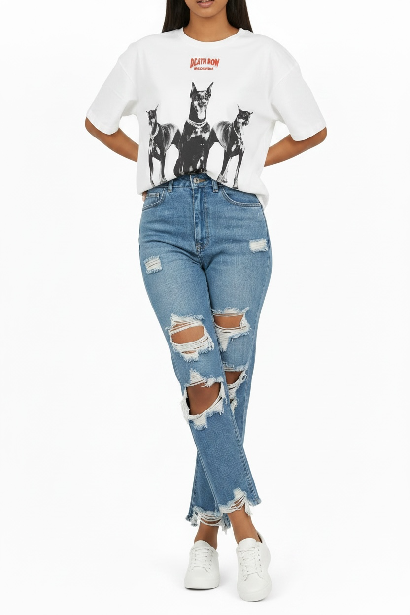RAW EDGE DISTRESSED JEANS