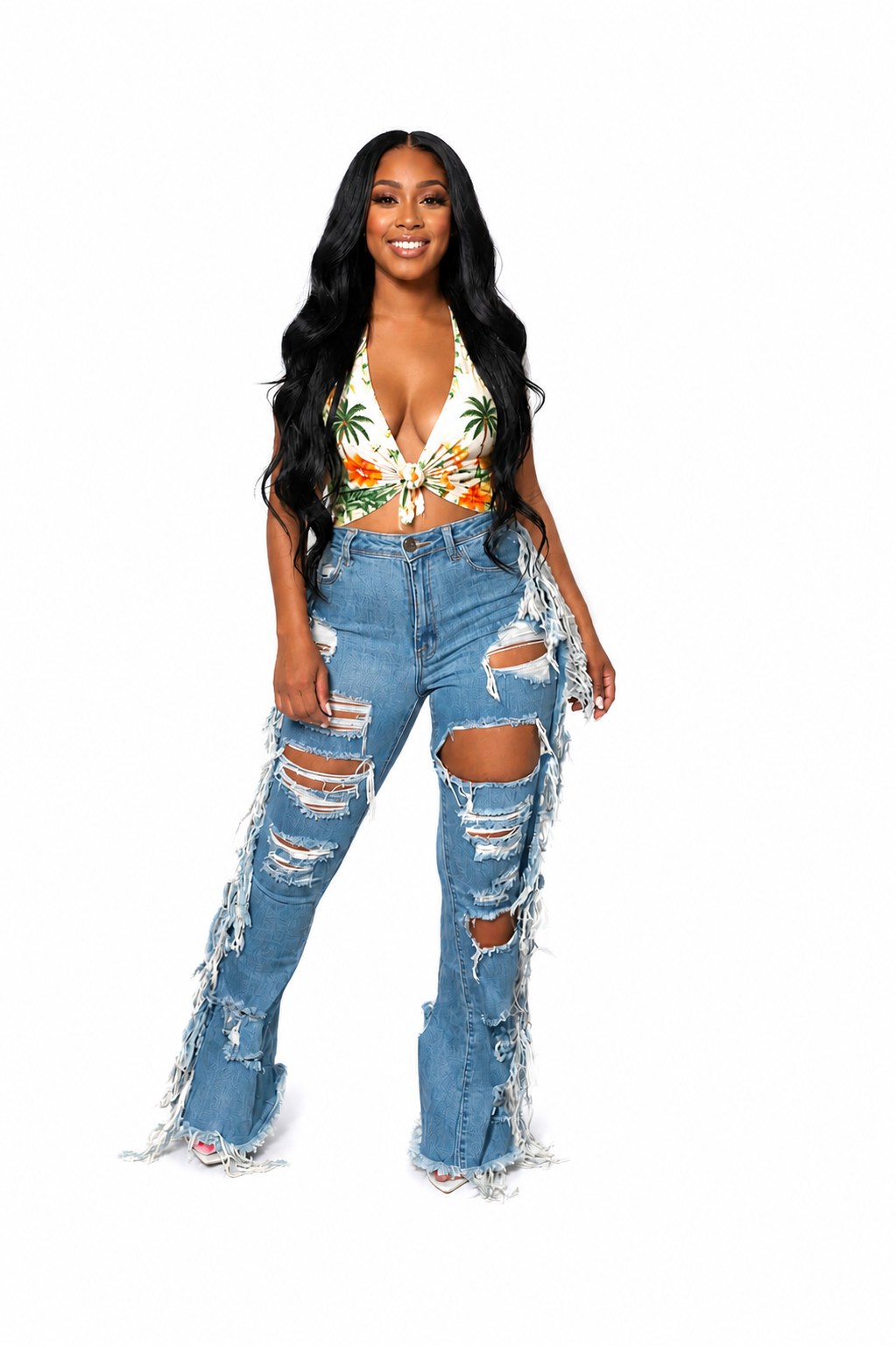 STREET CHIC RIPPED JEANS