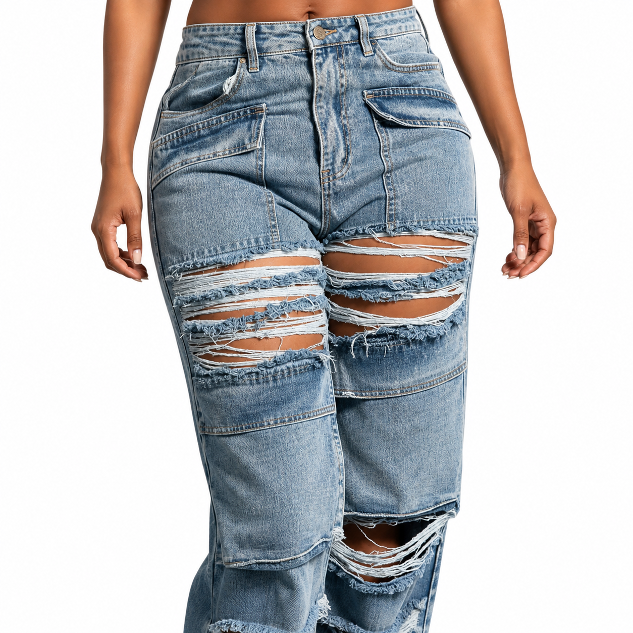 CITY EDGE DISTRESSED JEANS