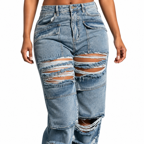CITY EDGE DISTRESSED JEANS