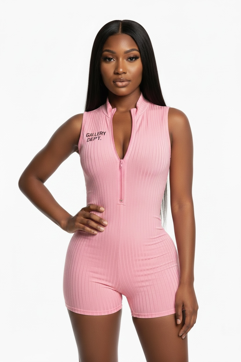 PINK PARADISE ZIP ROMPER