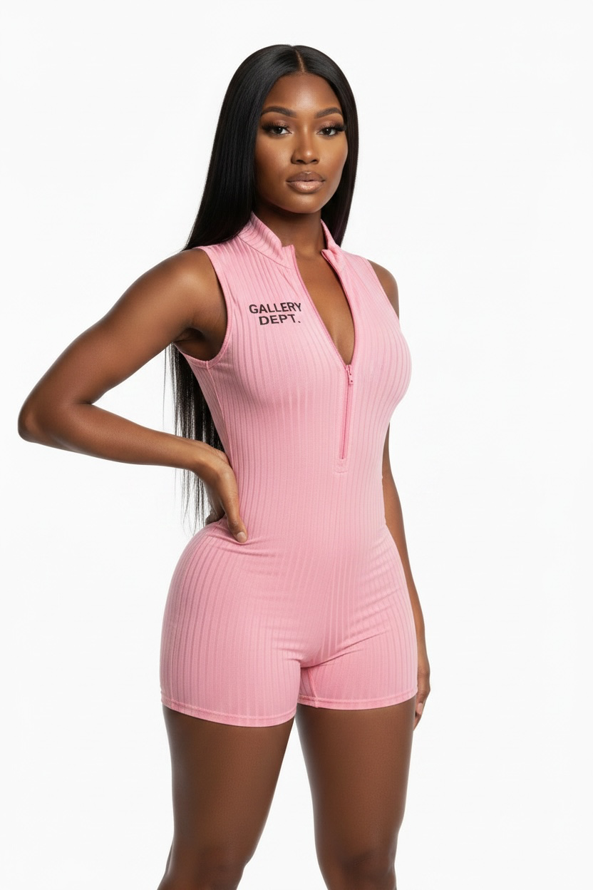 PINK PARADISE ZIP ROMPER